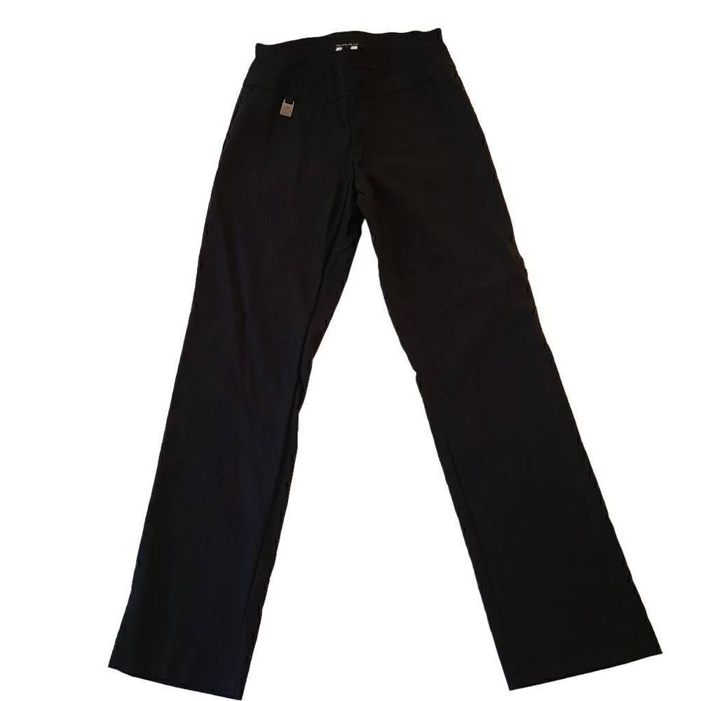 Raffinalla Womens Black Pull On Tummy Tuck Straight Leg Pant Size 4